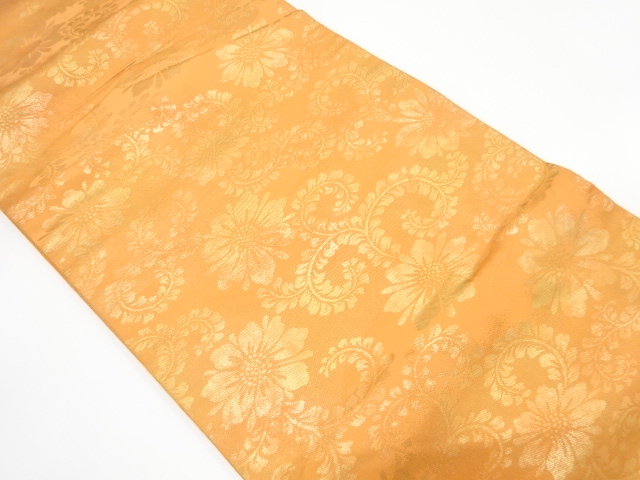 JAPANESE NAGOYA OBI / WOVEN FLOWER ARABESQUE